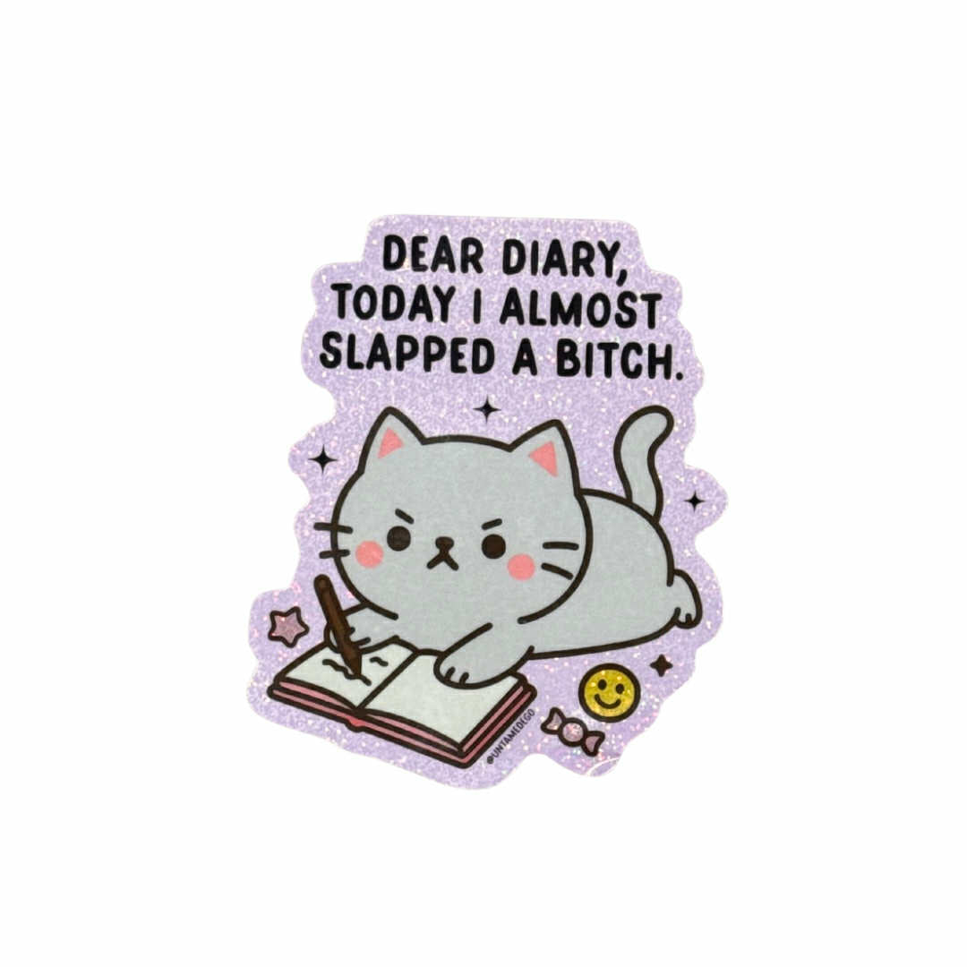 Dear Diary Cat Sticker