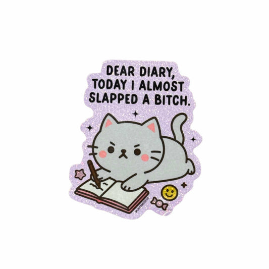 Dear Diary Cat Sticker