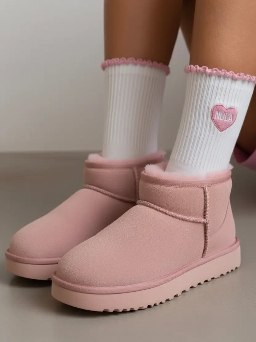 NOLA Heart Ruffle Socks