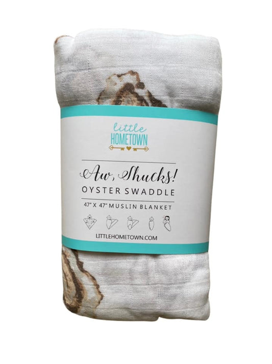 Aw Shucks Oyster Swaddle Blanket