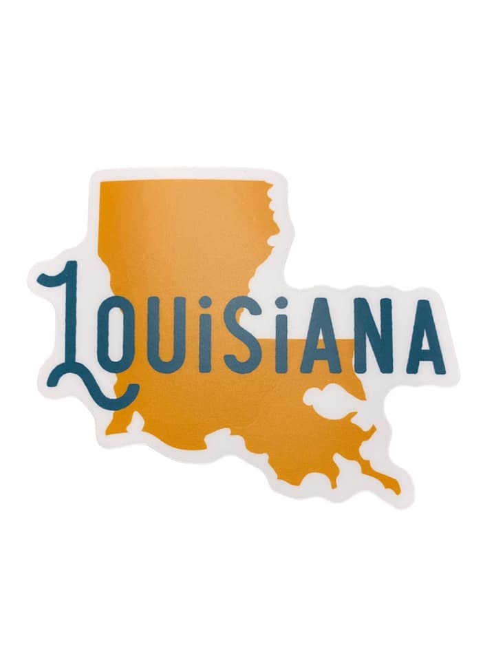 Louisiana State Name Sticker