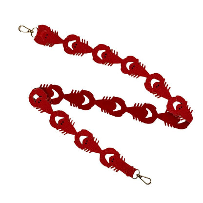 Crawfish Beaded Purse Strap
