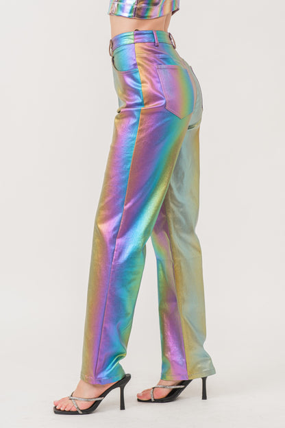 Metallic Rainbow Pants