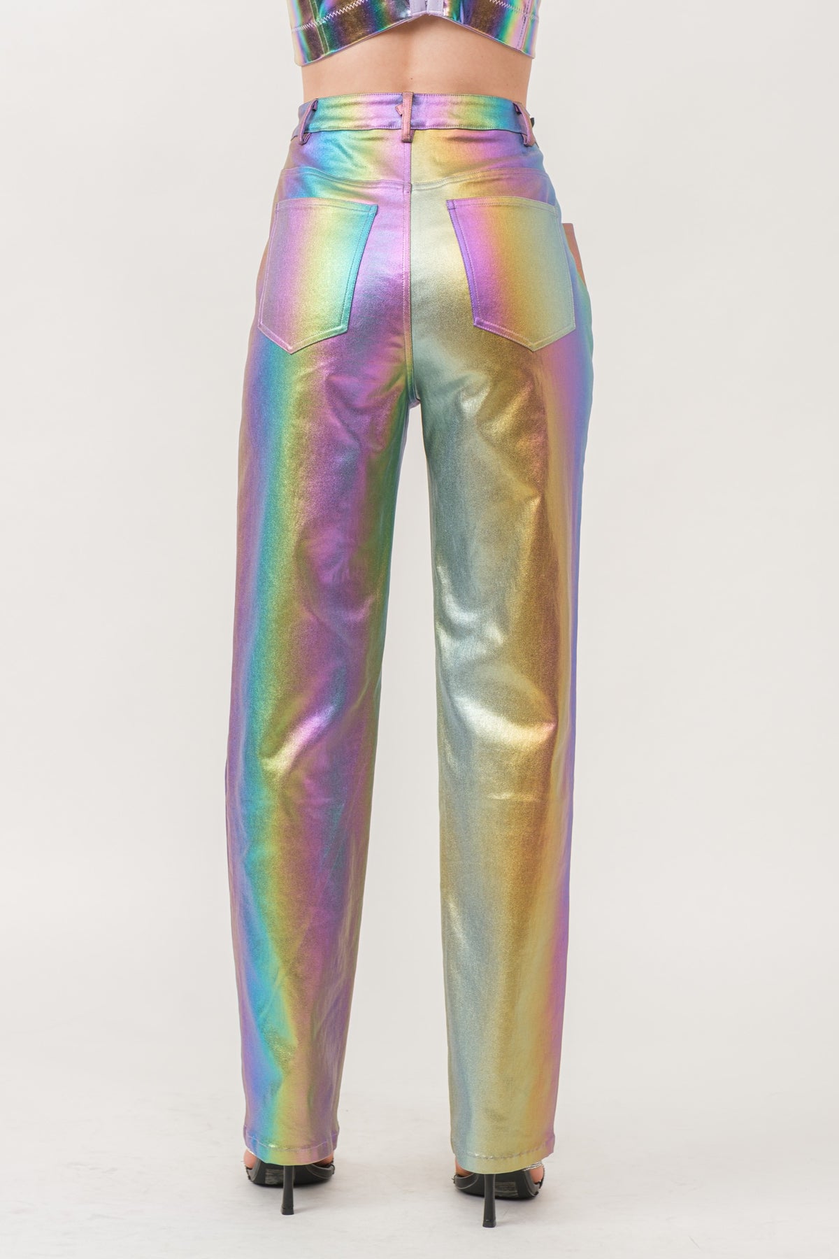 Metallic Rainbow Pants