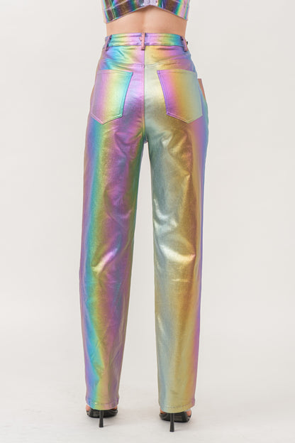 Metallic Rainbow Pants