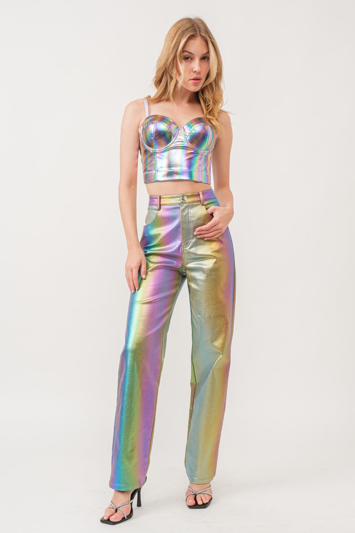 Metallic Rainbow Pants