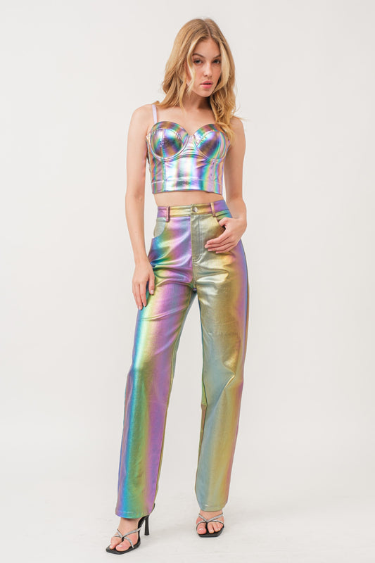 Metallic Rainbow Pants