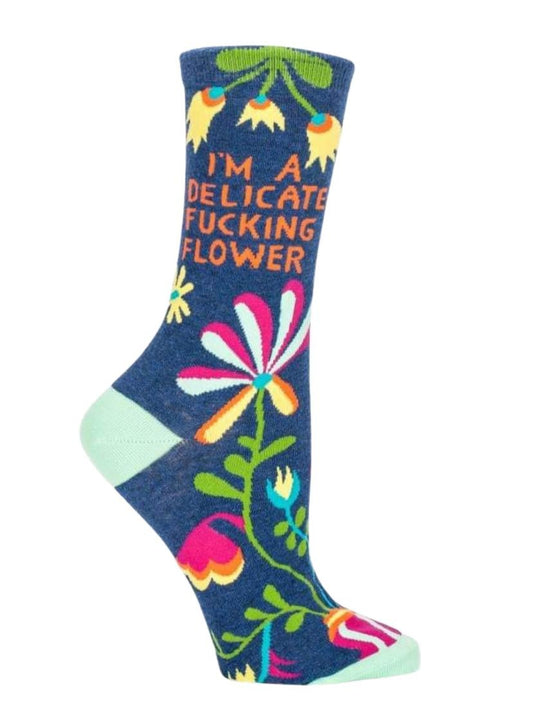 Delicate Flower Crew Socks