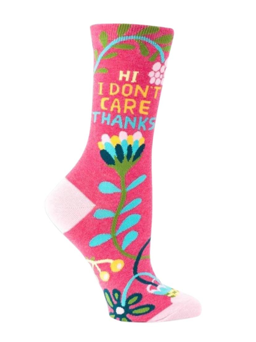 Hi I Don't Care Crew Socks