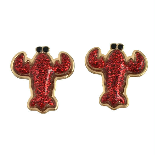 Crawfish Glitter Stud Earrings