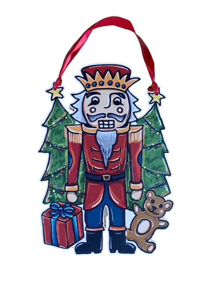 Red Nutcracker Door Hanger