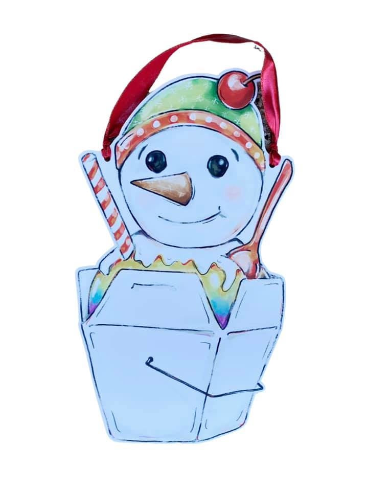 Mr. Snoball Man Door Hanger