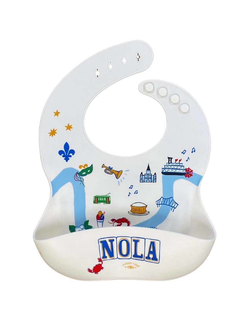 NOLA Map Silicone Bib