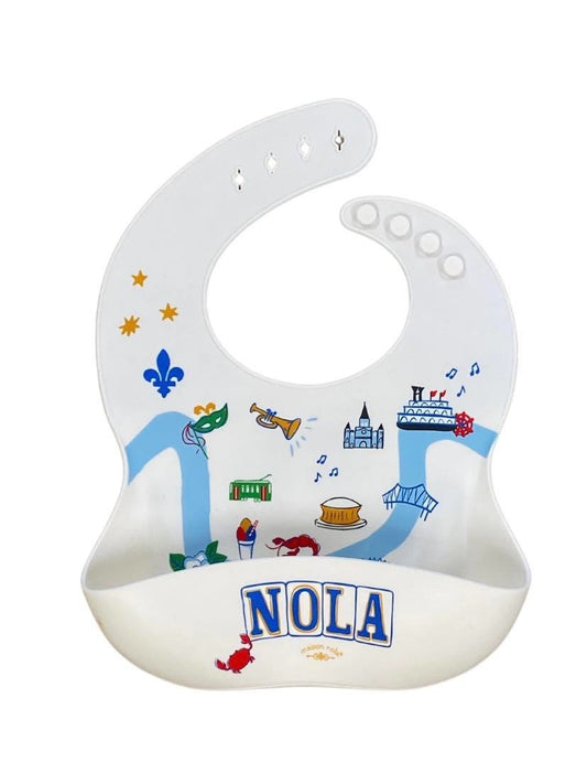 NOLA Map Silicone Bib