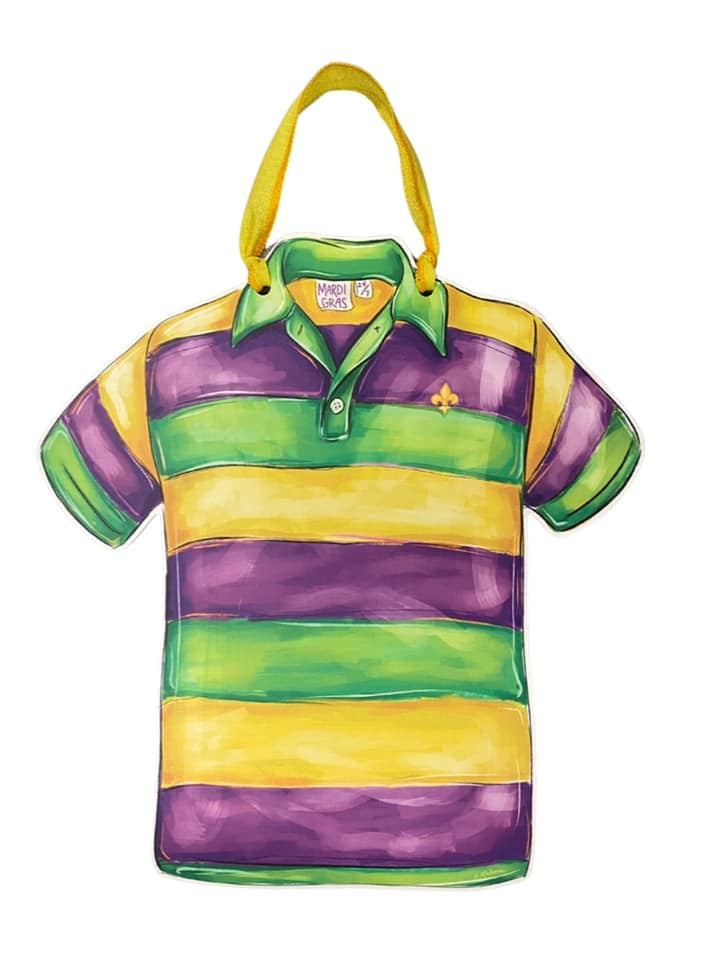 Mardi Gras Shirt Door Hanger