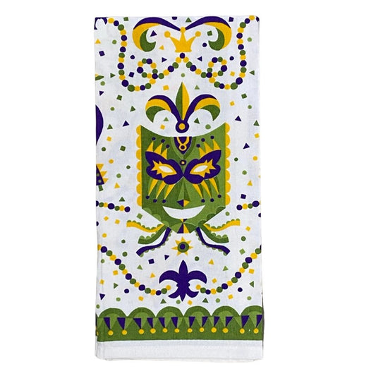 Mardi Gras Mask Towel