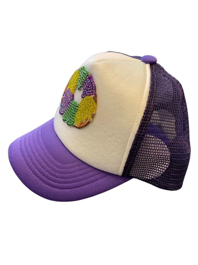 Purple King Cake Trucker Hat, Kids