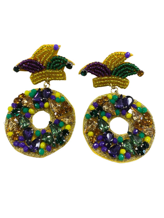 Jester King Cake Beaded Earring