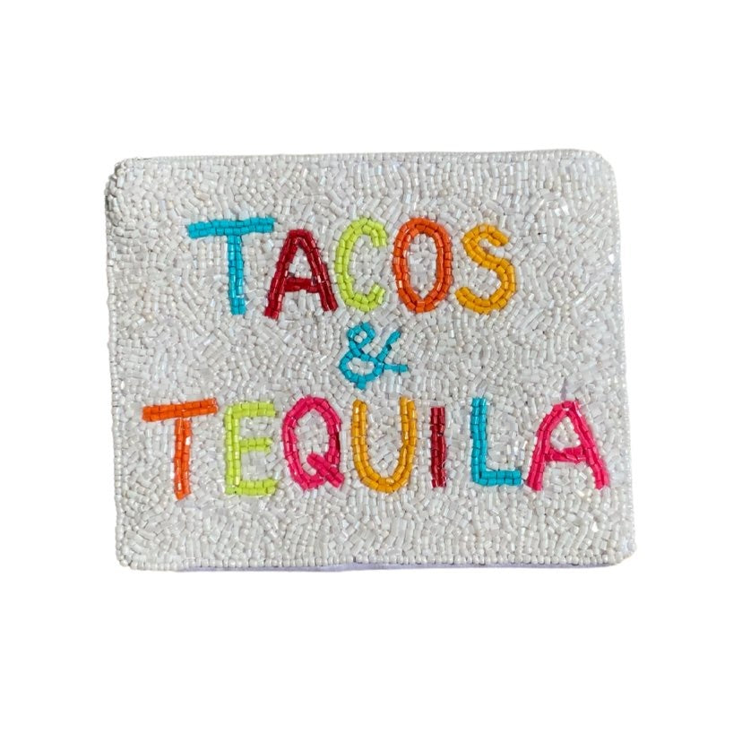 Tacos & Tequila Beaded Pouch