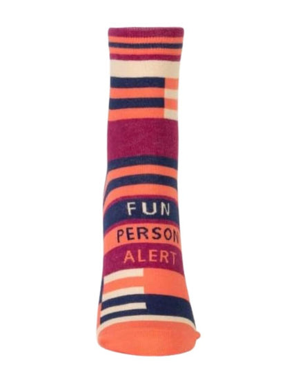 Fun Person Alert Ankle Socks