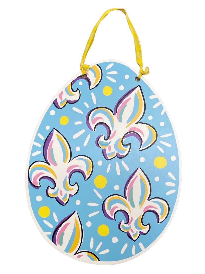 Easter Egg Door Hanger, Blue