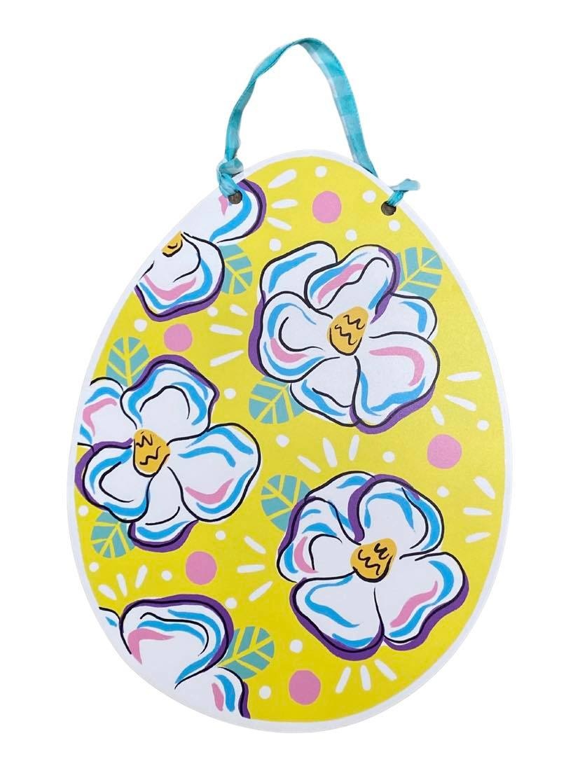 Easter Egg Door Hanger, Yellow