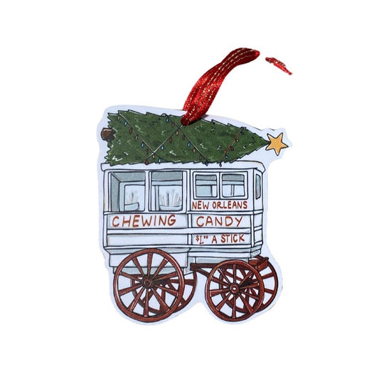 Christmas Candy Cart Ornament