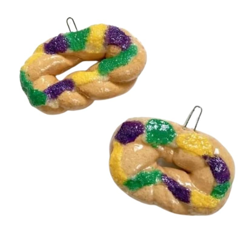 King Cake Salt Dough Ornament