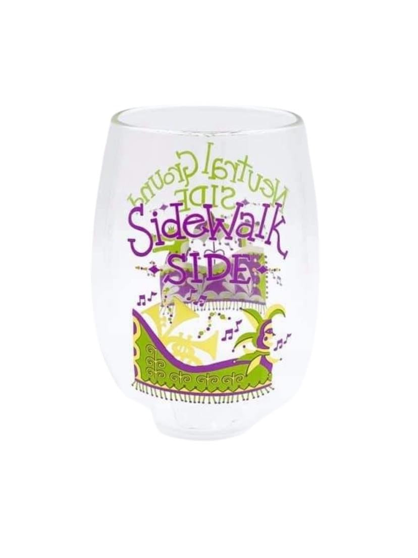 Sidewalk & Neutral Ground Side Wine Glass