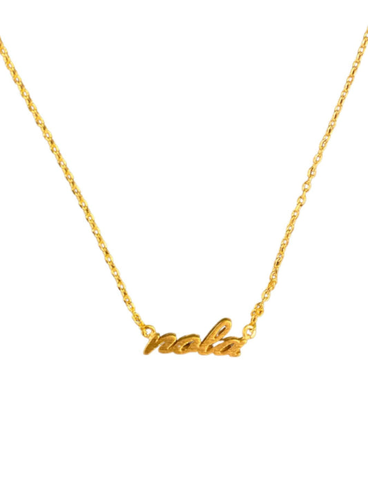 NOLA Cursive Necklace in Gold