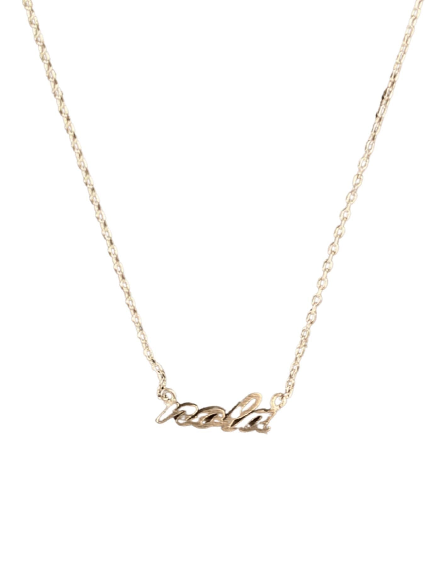 NOLA Cursive Necklace in Silver