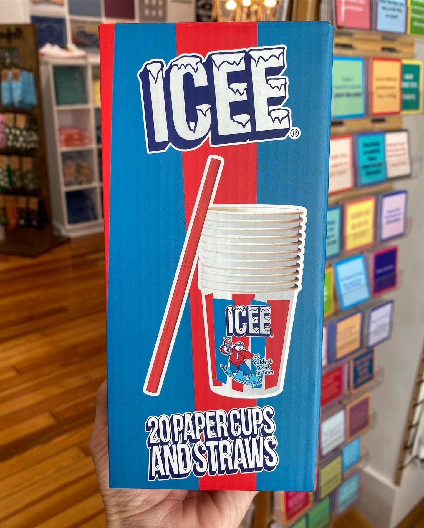 Icee Paper Cups & Straw Set