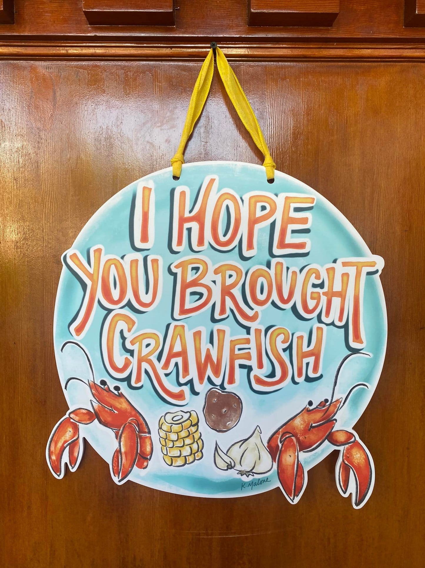 Brought Crawfish Door Hanger