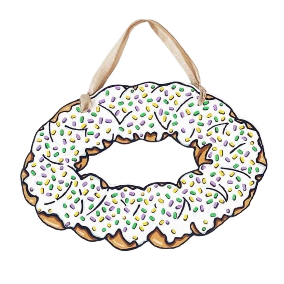 Iced King Cake Door Hanger