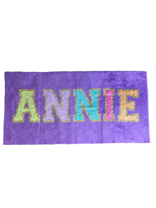 Custom Varsity Letter Beach Towel