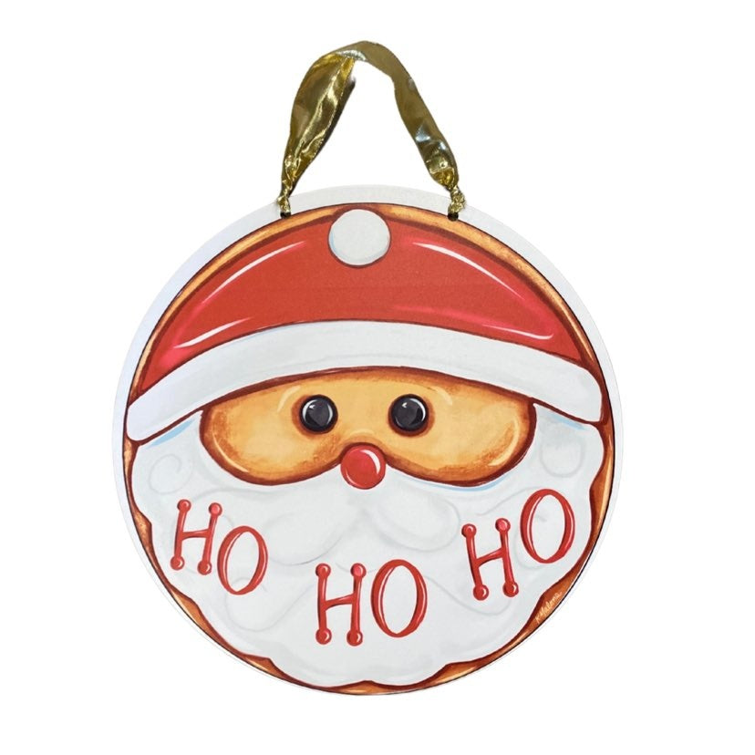 Pumpkin Pie Santa Reversible Door Hanger