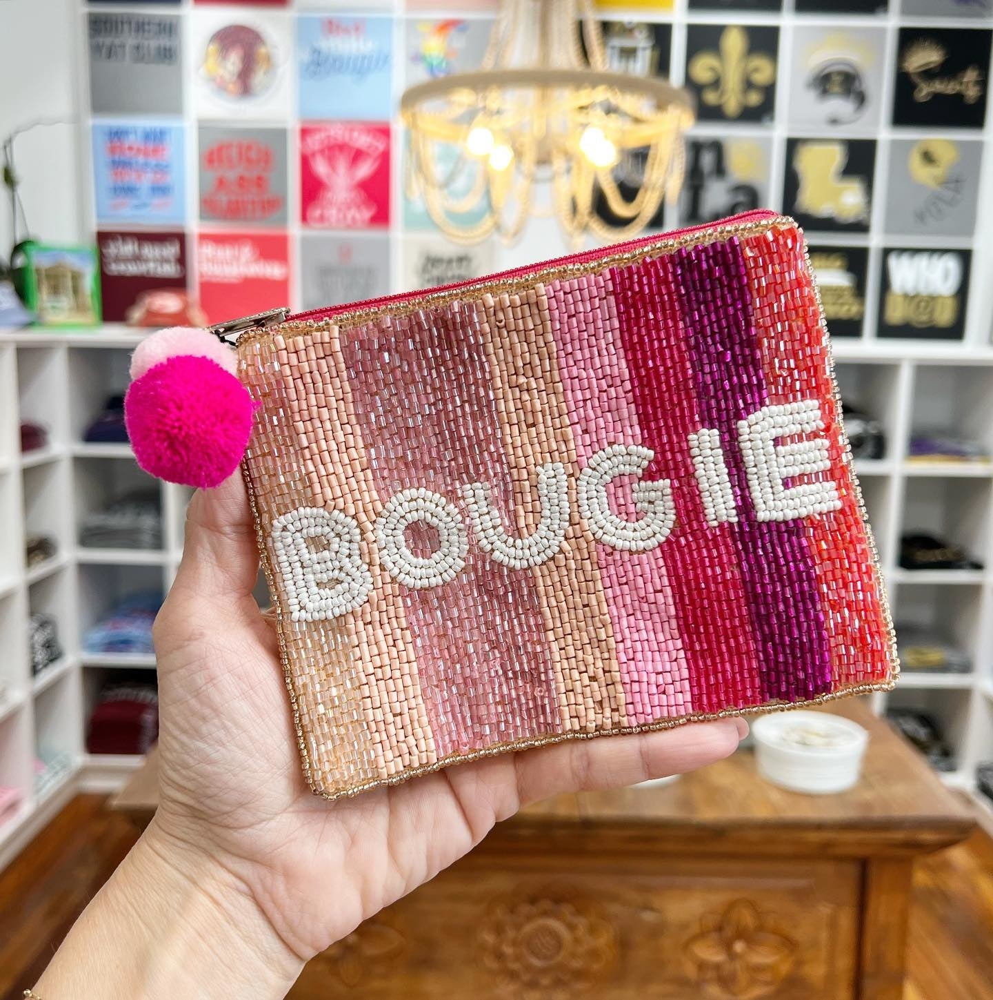 Bougie Beaded Pouch