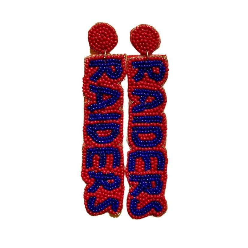 Raiders Beaded Earrings