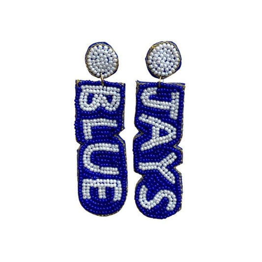 Jesuit Blue Jays Beaded Earrings