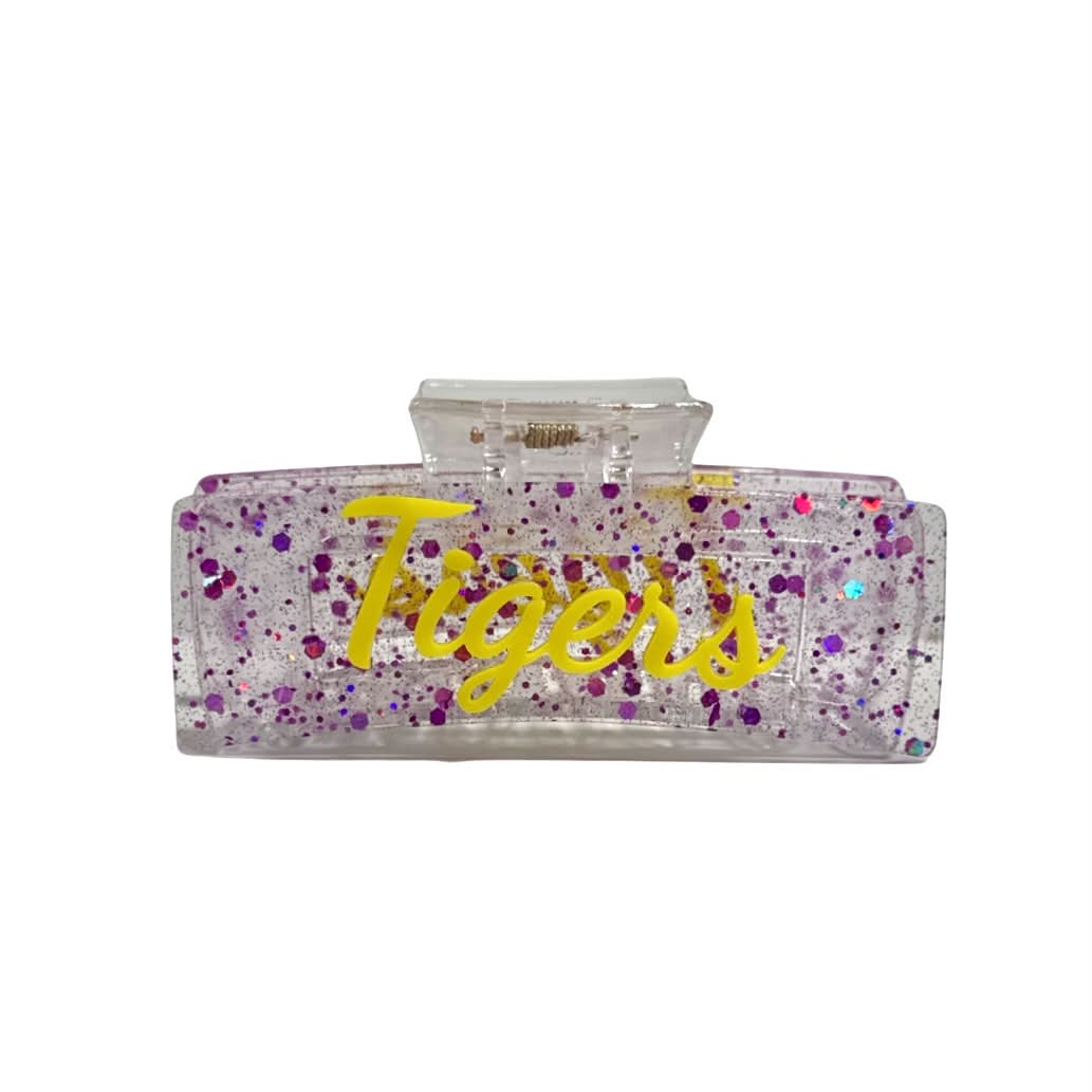 Tigers Glitter Claw Clip
