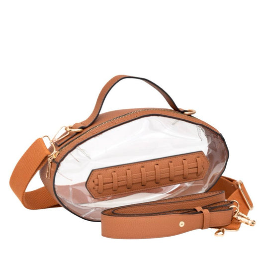 Football Clear Bag, Brown