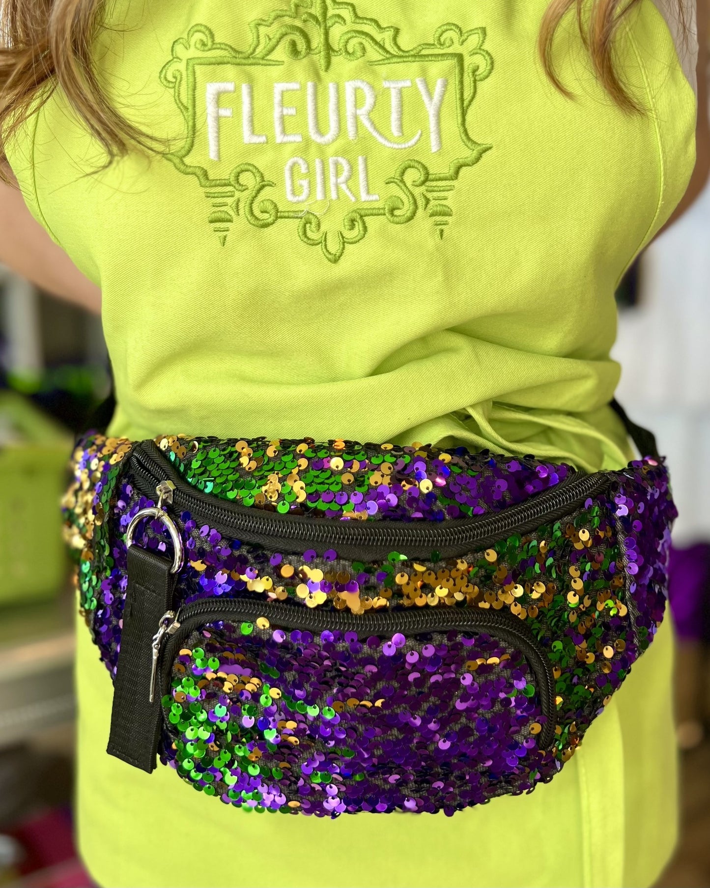 Leather Magic Sequin Fanny Pack