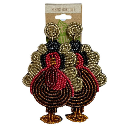 Beaded Turkey Earrings