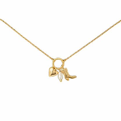 Western Boot Charm Necklace