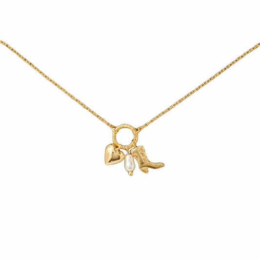 Western Boot Charm Necklace