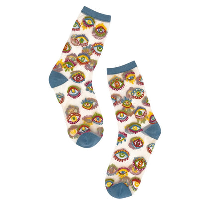 Evil Eye Sheer Socks