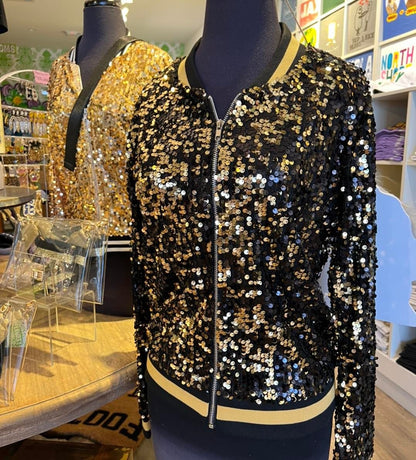 Black & Gold Sequin Jacket