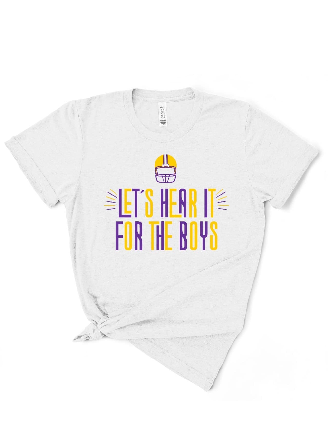 Let's Hear it for the Boys Tee, Purple & Gold