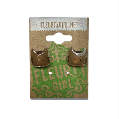 Cat Stud Earrings