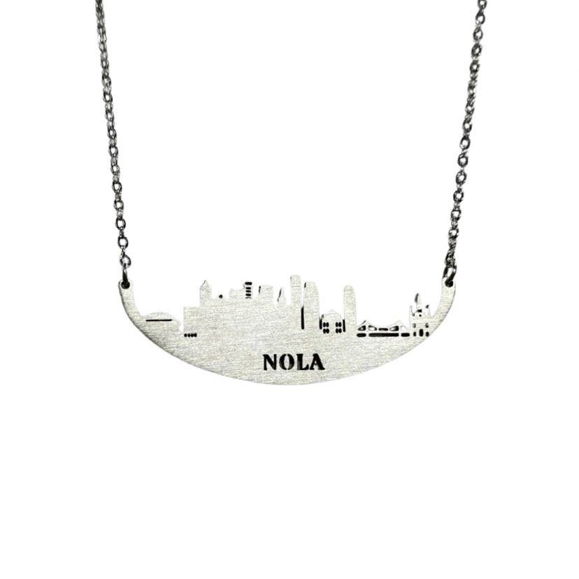 NOLA Skyline Necklace, Stainless Steel